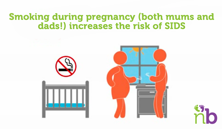 SIDS - avoid smoking during pregnancy